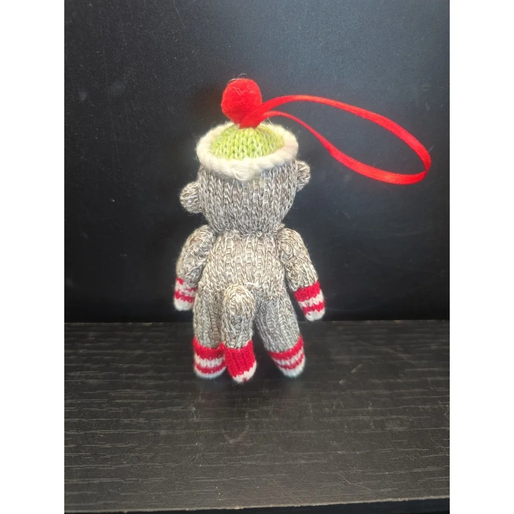 Sock Monkey Christmas Ornament ! Small 5